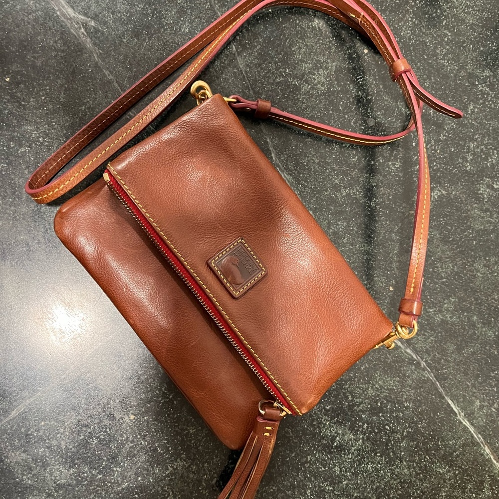 Dooney & Bourke Brown Leather Crossbody Bag